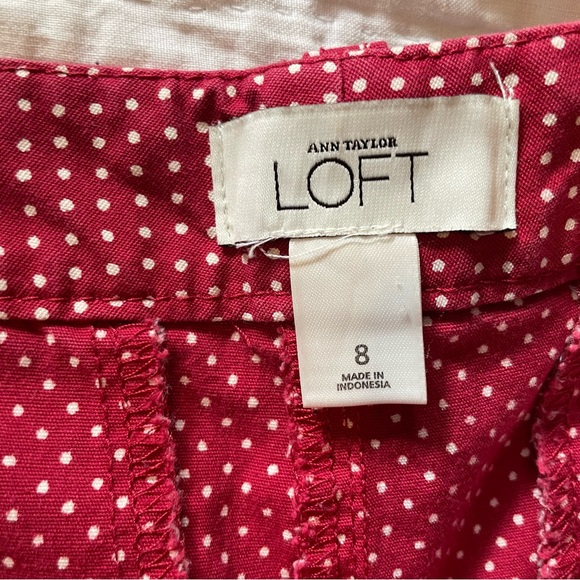 LOFT Red Polka Dot Shorts - Picture 5 of 5